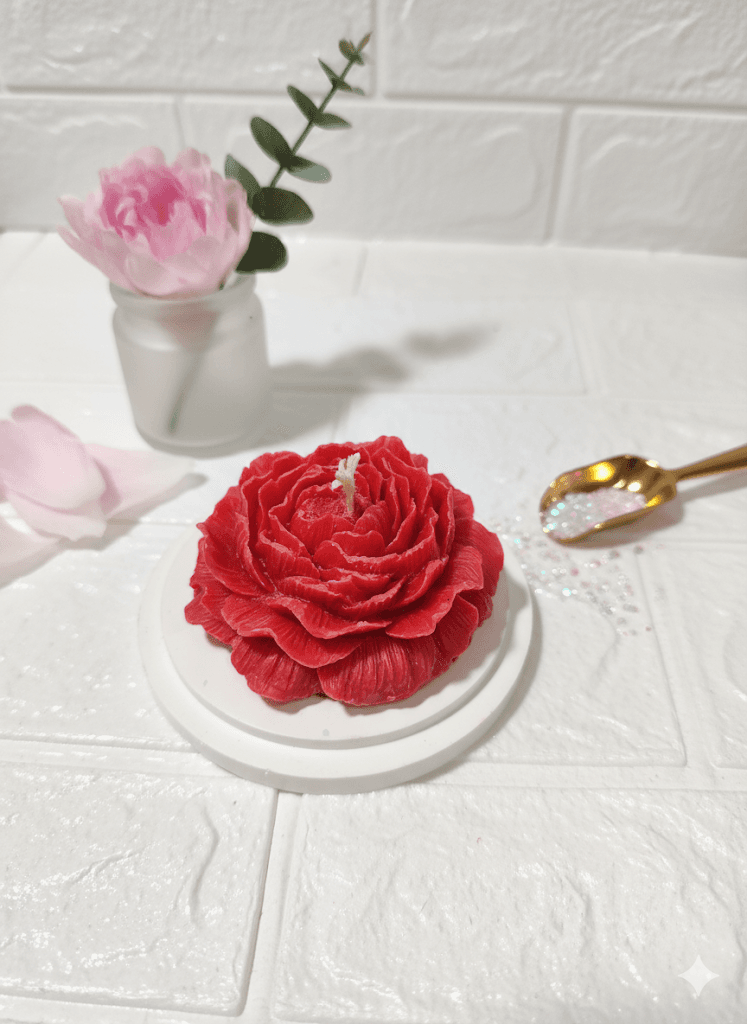 Peony Flower Candle