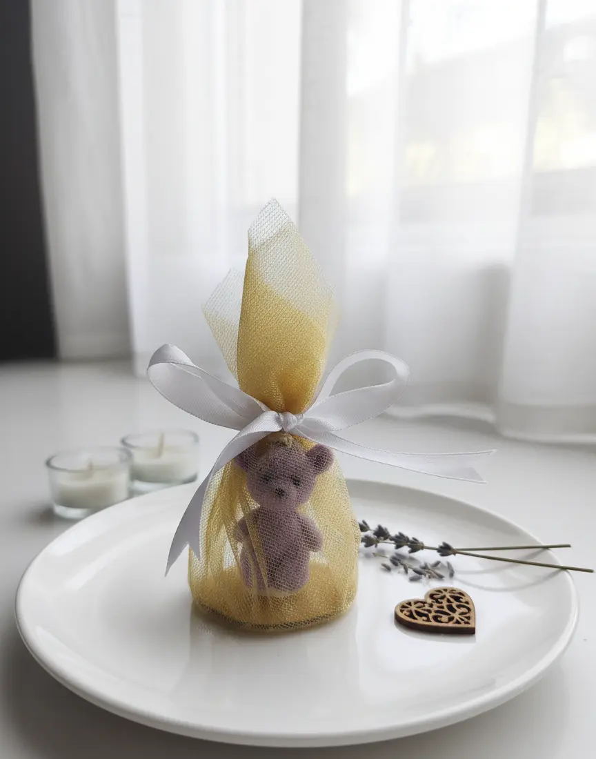 Teddy candle with sandalwood fragrance